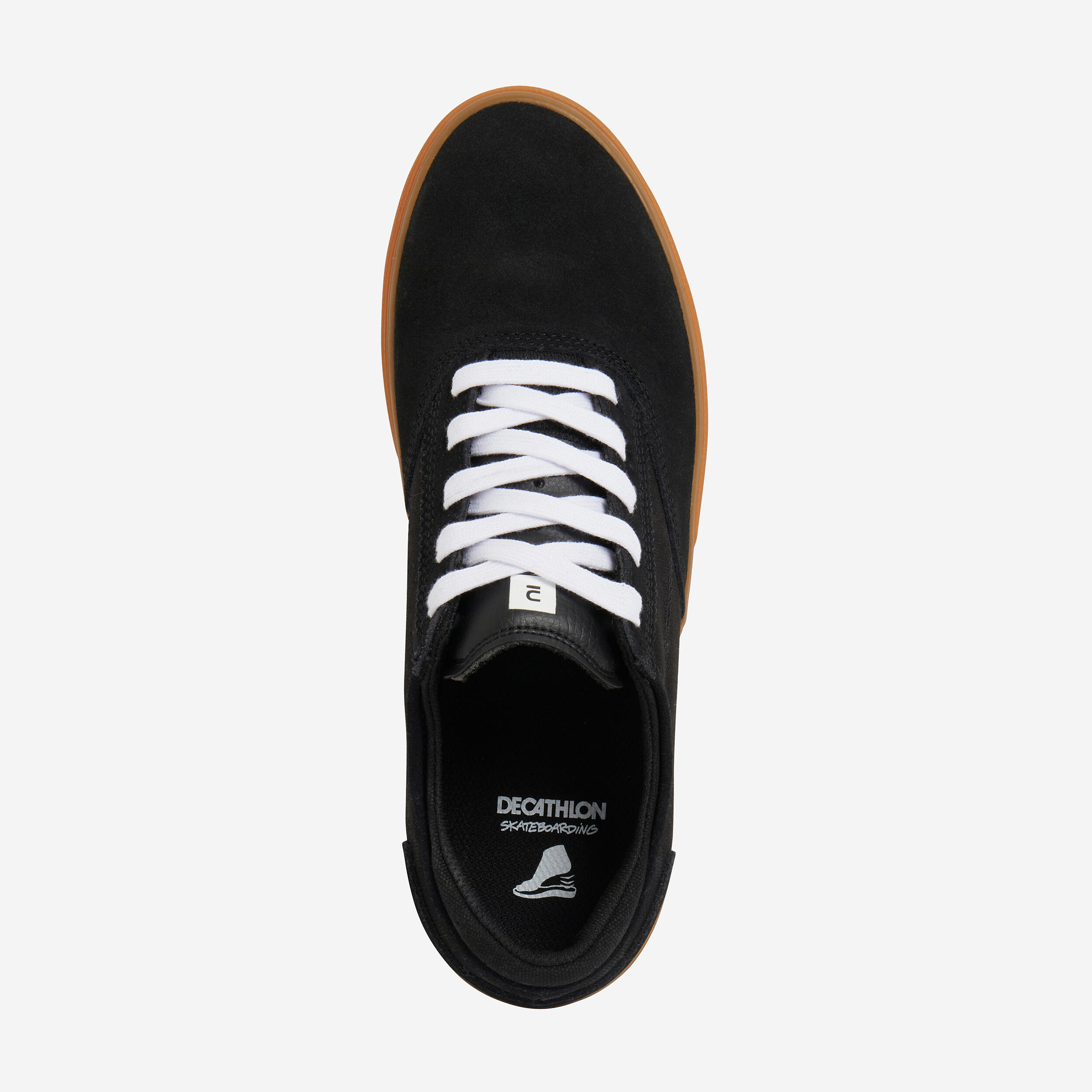 Chaussures vulcanisées de skateboard adulte vulca 500 ii noire / gomme 6/15