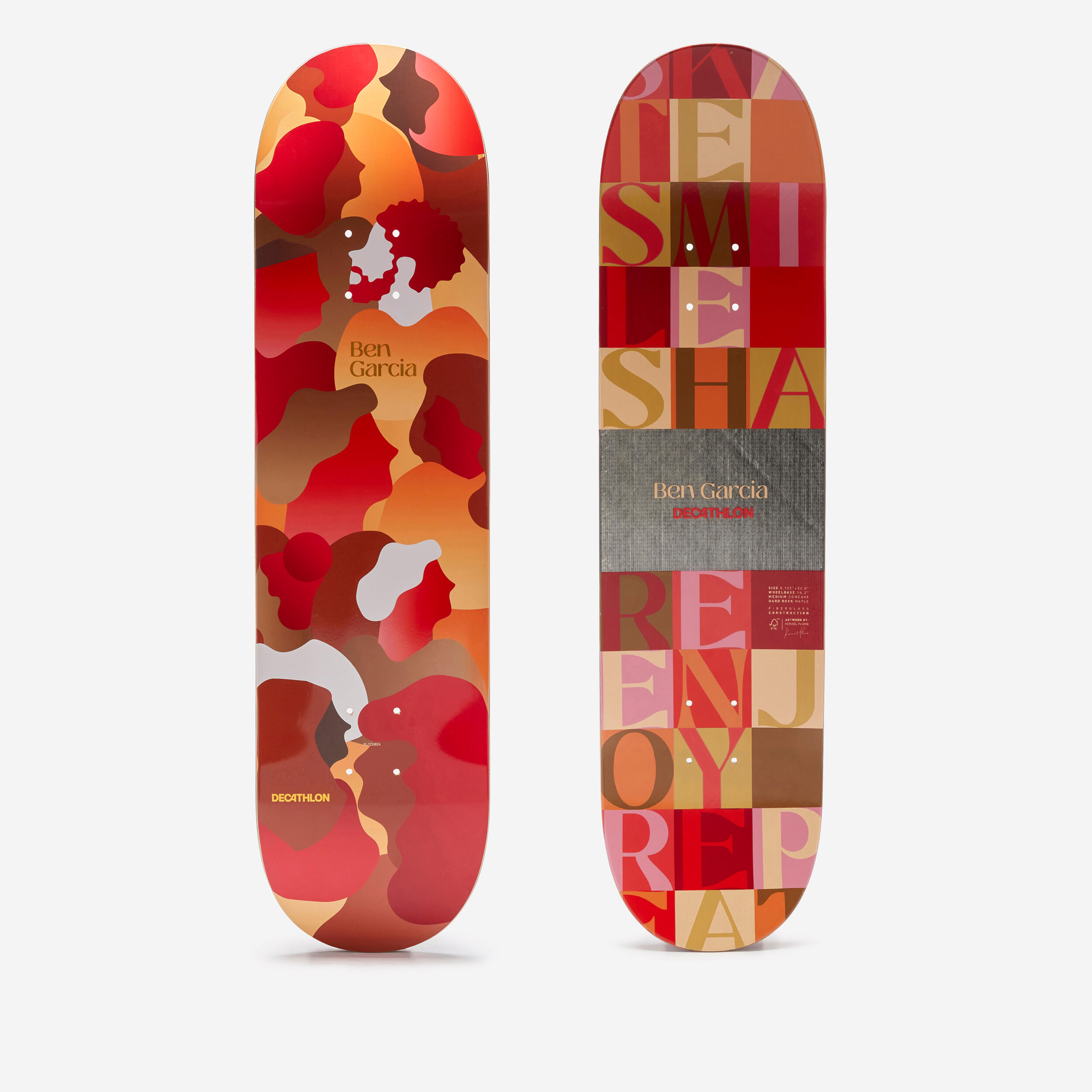 Decathlon - Planche De Skate Composite Dk900 Fgc Pro Model Benjamin Garcia Taille 8.125" - Planche De Skate - Skateboard - - 8.125" - Decathlon