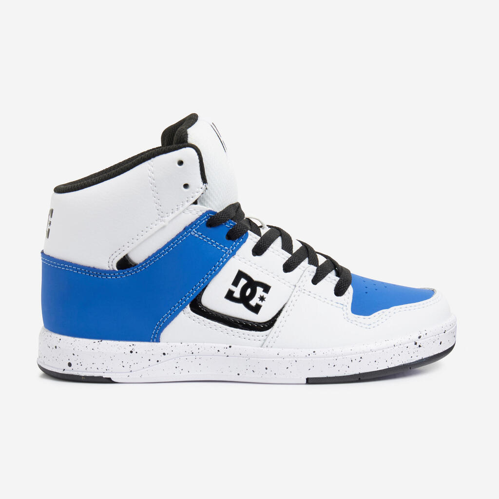 Kids' High-Top Skateboarding Shoes Cure - Blue/White