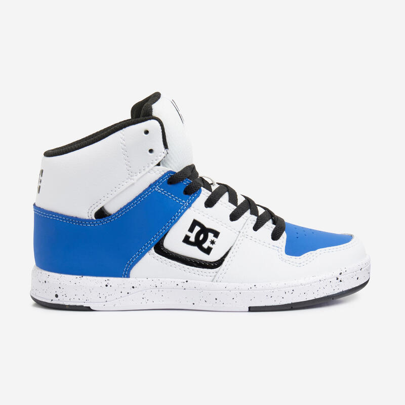 CHAUSSURES MONTANTES DE SKATE POUR ENFANT DC SHOES CURE BLEU ET BLANC