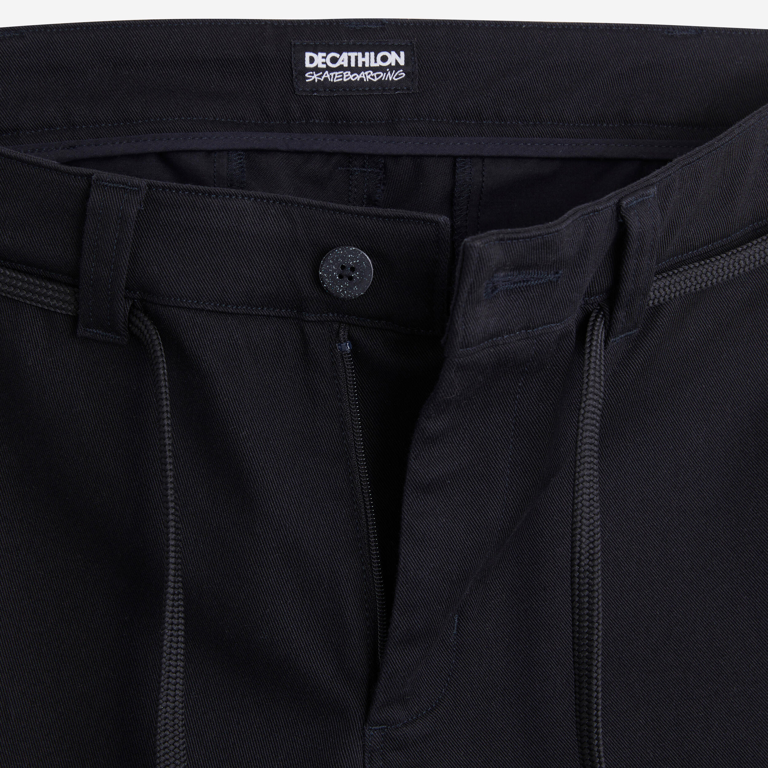 PANTALONI CHINO SKATE CN500 NERO PESANTE