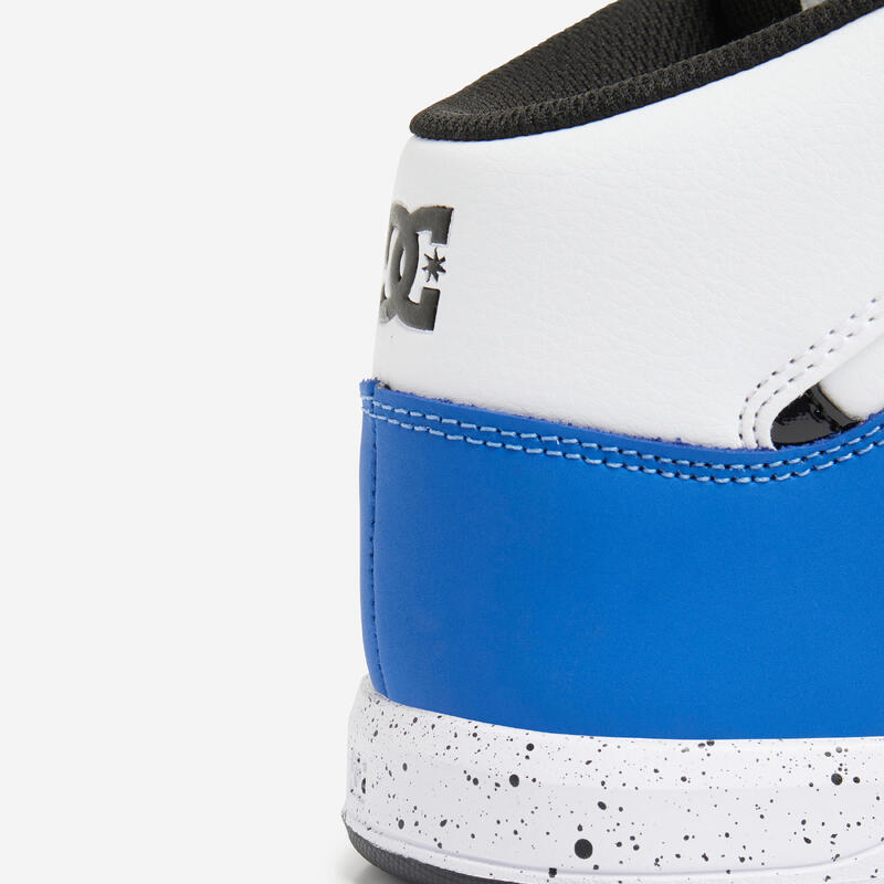 CHAUSSURES MONTANTES DE SKATE POUR ENFANT DC SHOES CURE BLEU ET BLANC