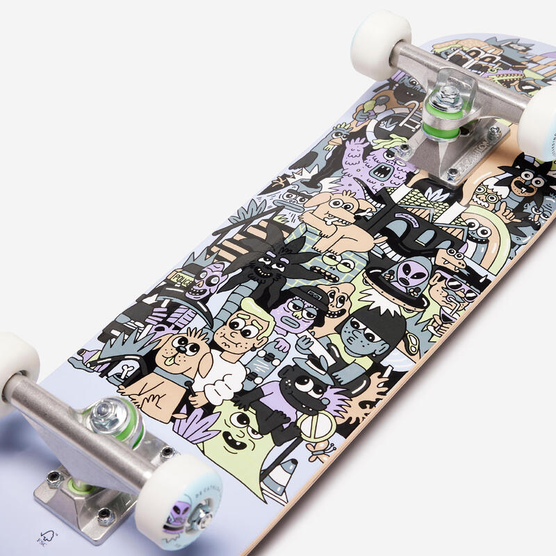 Deskorolka dla dzieci w wieku 3-7 lat CP100 Mini 7,25" Skatopia szara 
