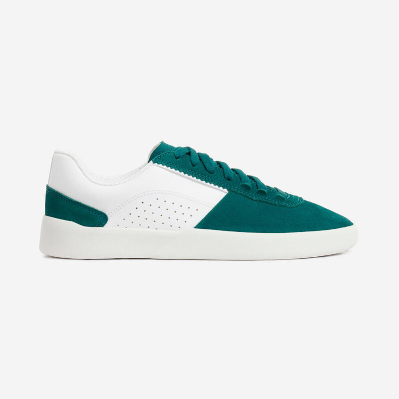 Chaussures basses "cupsoles" de skateboard adulte CRUSH 500 vert / blanc