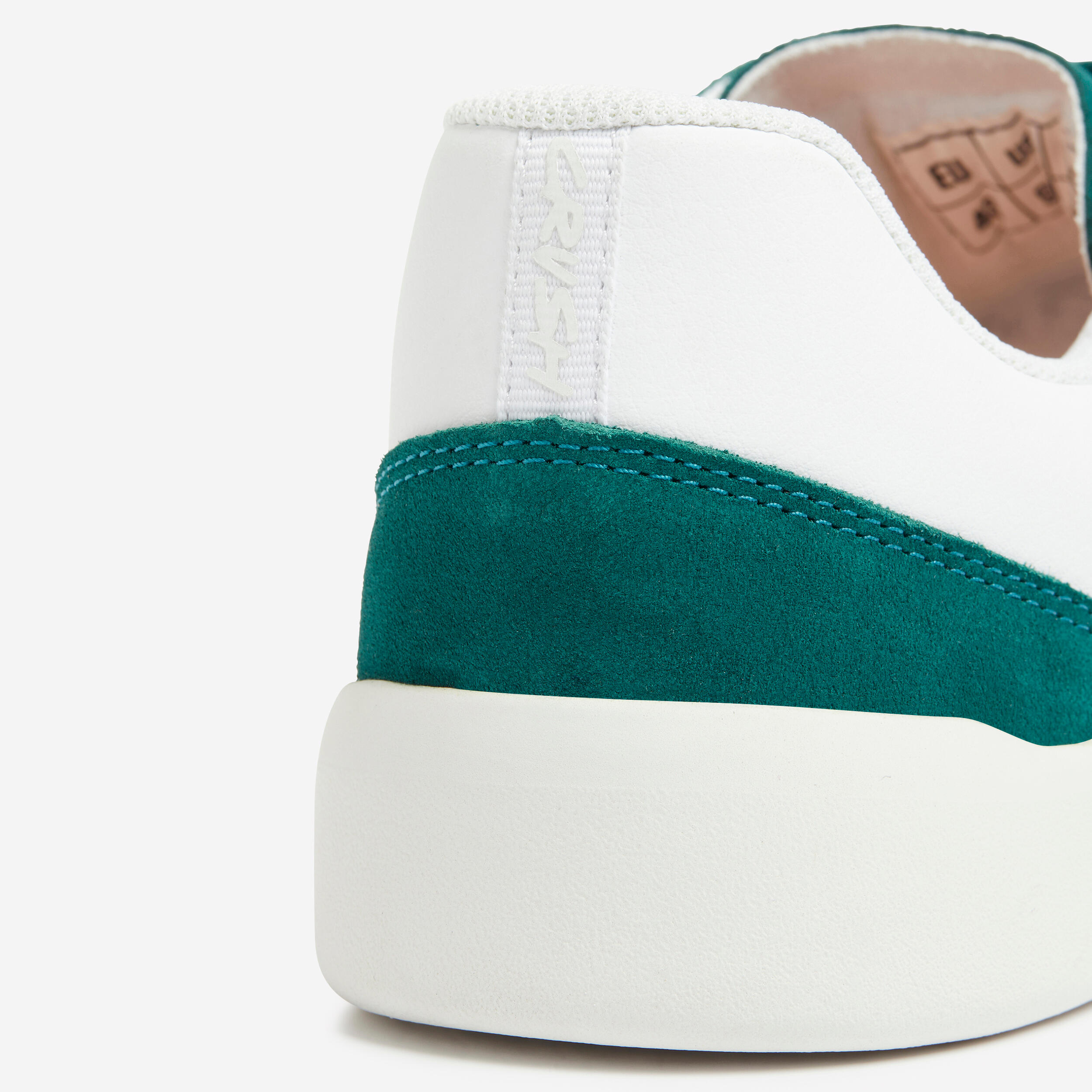 Chaussures basses "cupsoles" de skateboard adulte crush 500 vert / blanc 8/14