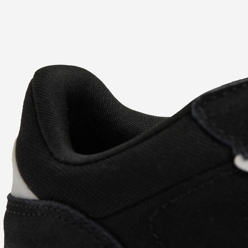 Chaussures basses de skateboard pour enfant CRUSH500 noire et semelle gomme