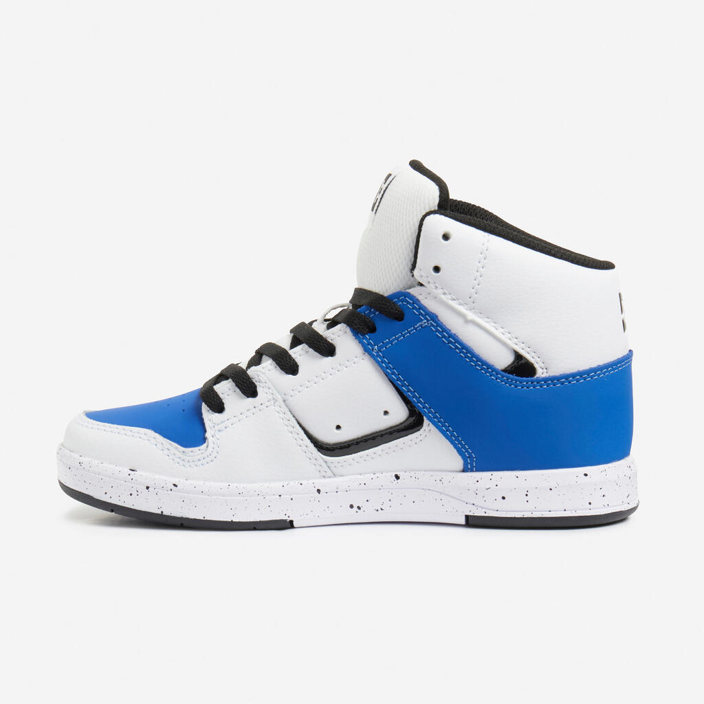 Kids' High-Top Skateboarding Shoes Cure - Blue/White