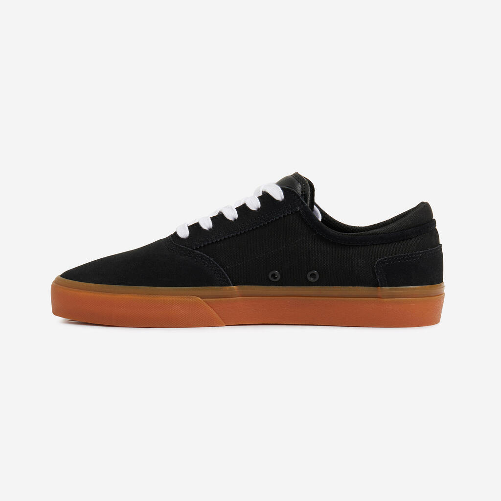 Adult Vulcanised Skate Shoes Vulca 500 II - Black/Rubber