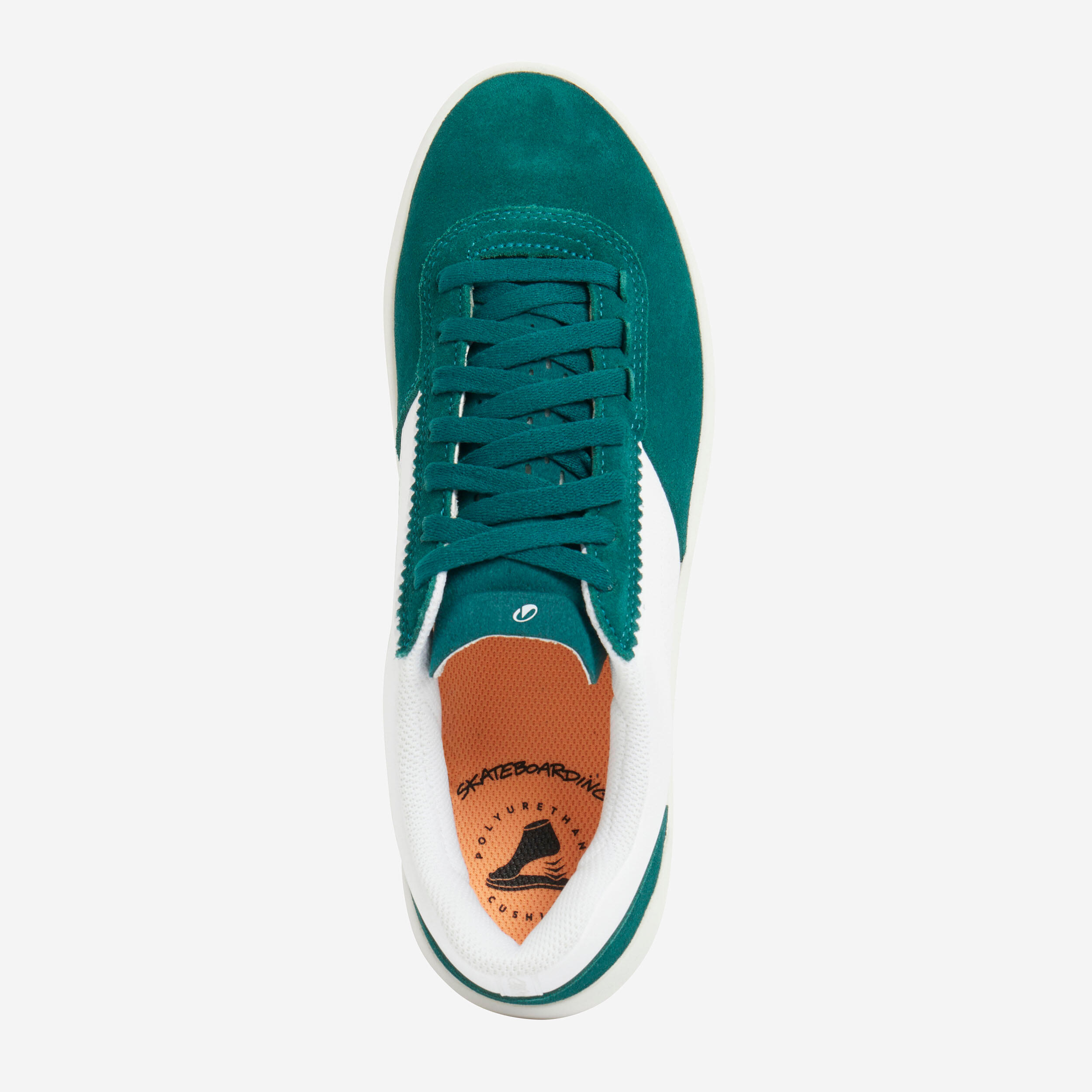 Chaussures basses "cupsoles" de skateboard adulte crush 500 vert / blanc 10/14