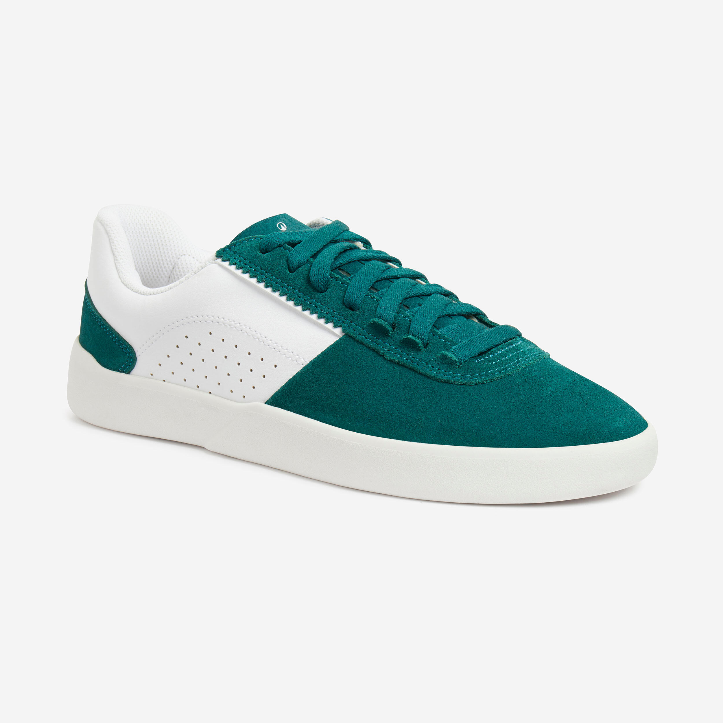 OXELO Adult Low-Top Cupsole Skate Shoes Crush 500 - Green/White