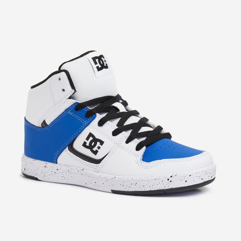 Kids' High-Top Skateboarding Shoes Cure - Blue/White