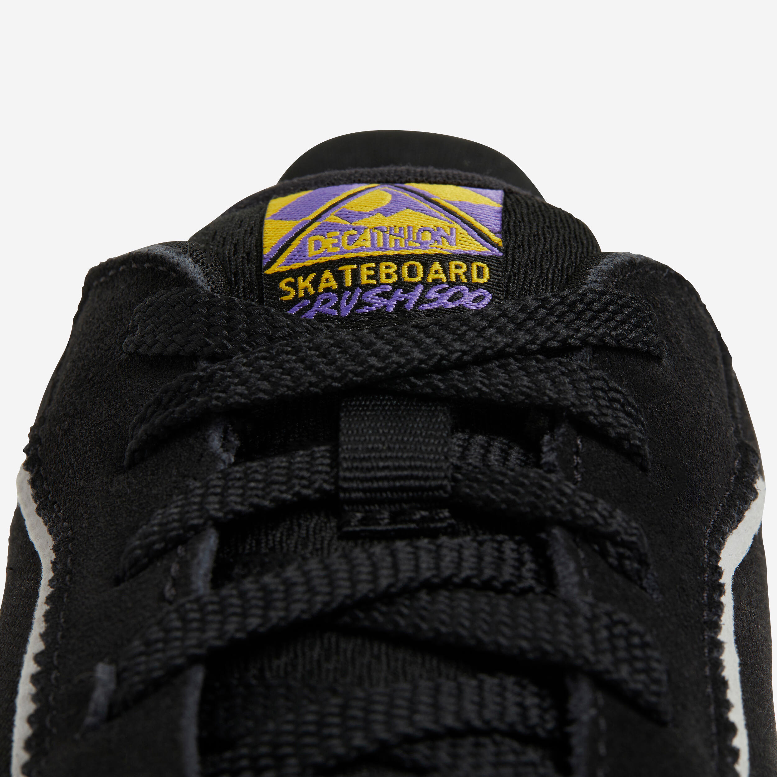 Kids' Low-Top Skateboard Shoes with Rubber Outsole CRUSH500 - Black 9/14