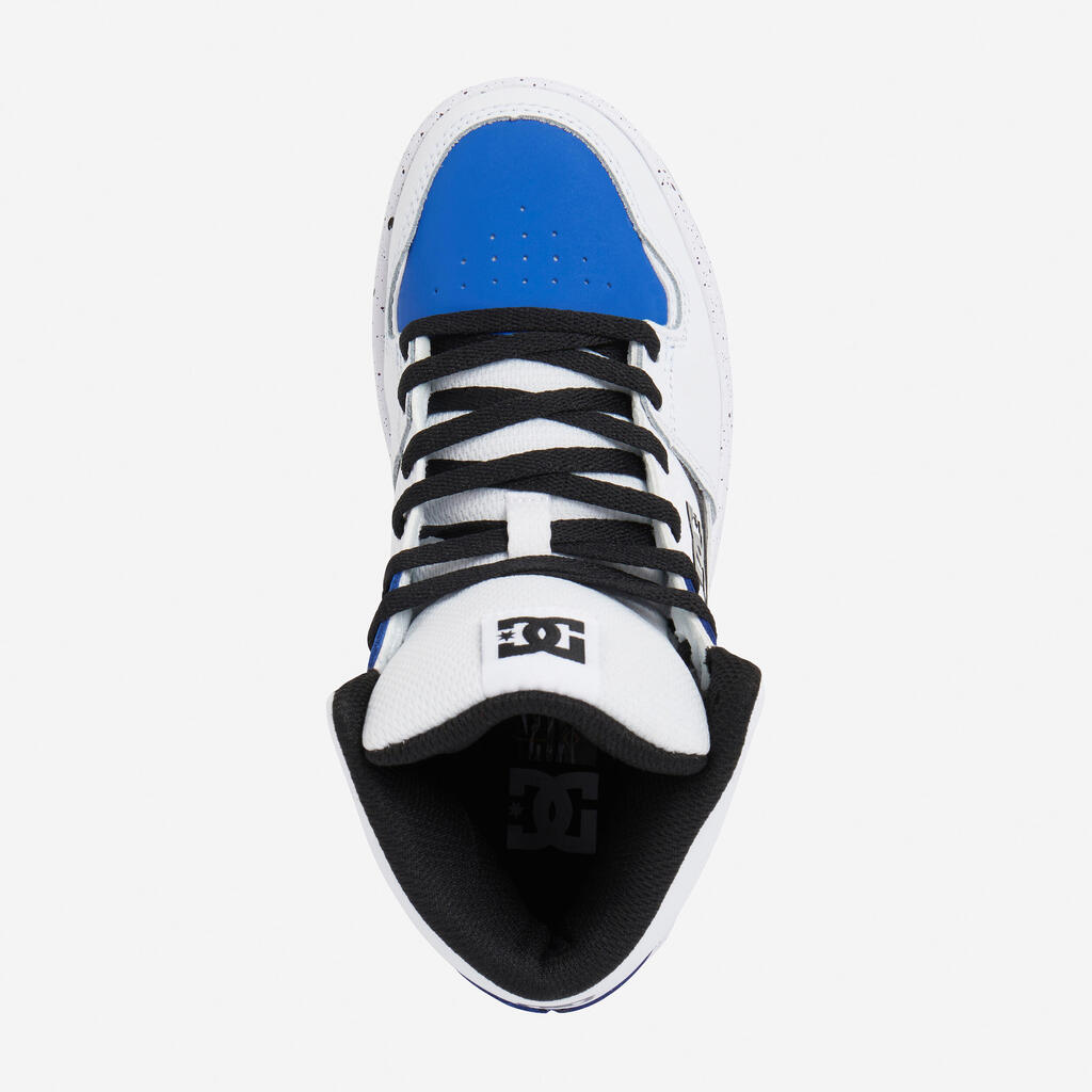 Kids' High-Top Skateboarding Shoes Cure - Blue/White