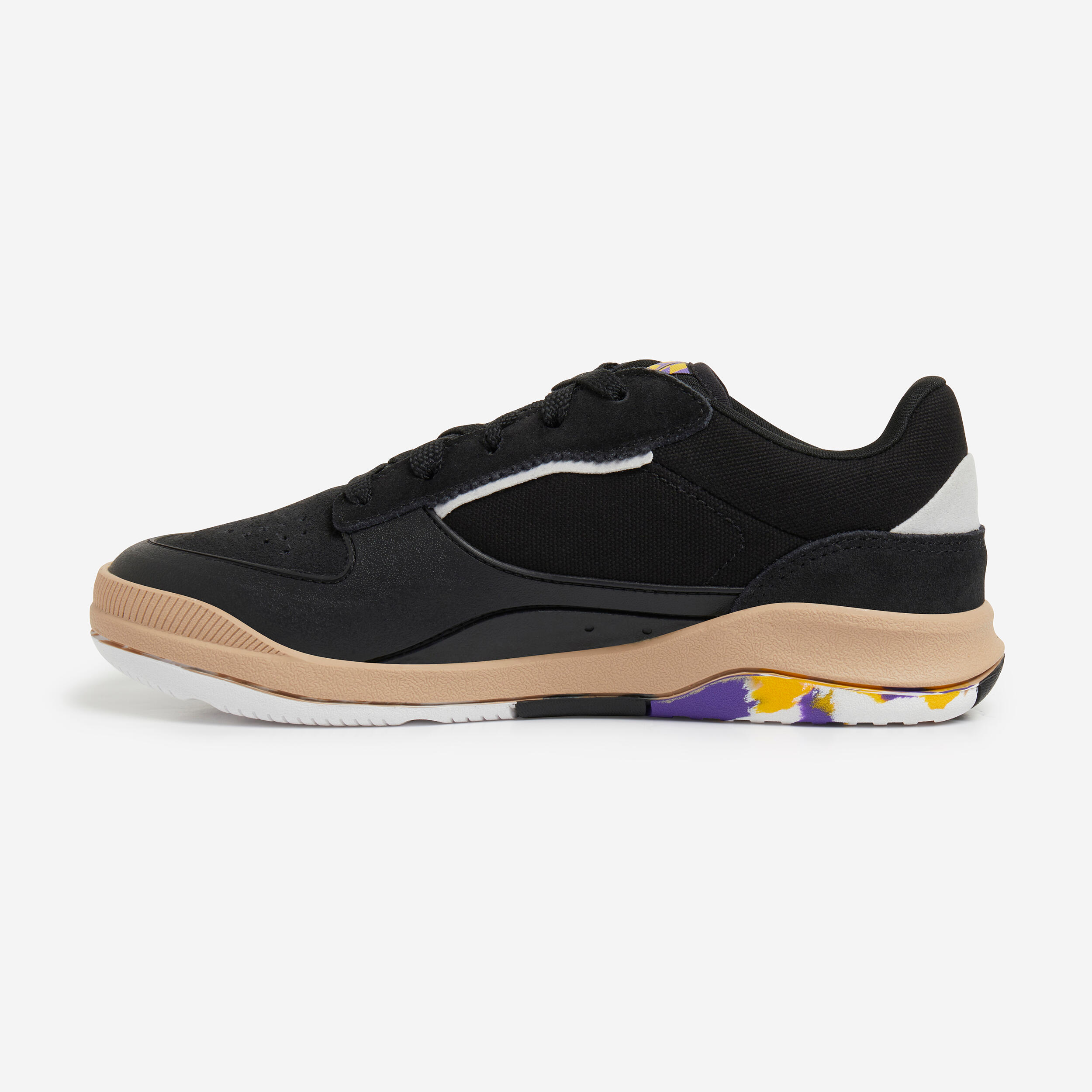 Kids' Low-Top Skateboard Shoes with Rubber Outsole CRUSH500 - Black 3/14