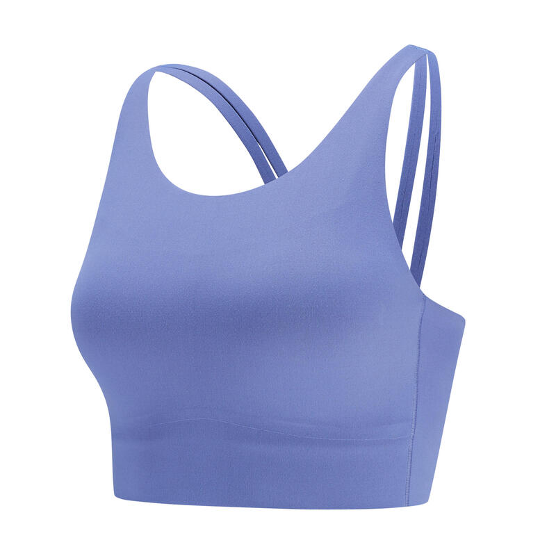 Women's soft beauty Back Long Sports Bra - Blue