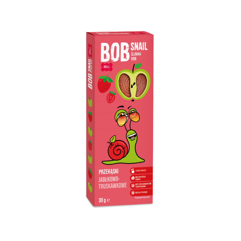 Przekąska owocowa jabłkowo-truskawkowa Bob Snail 30g