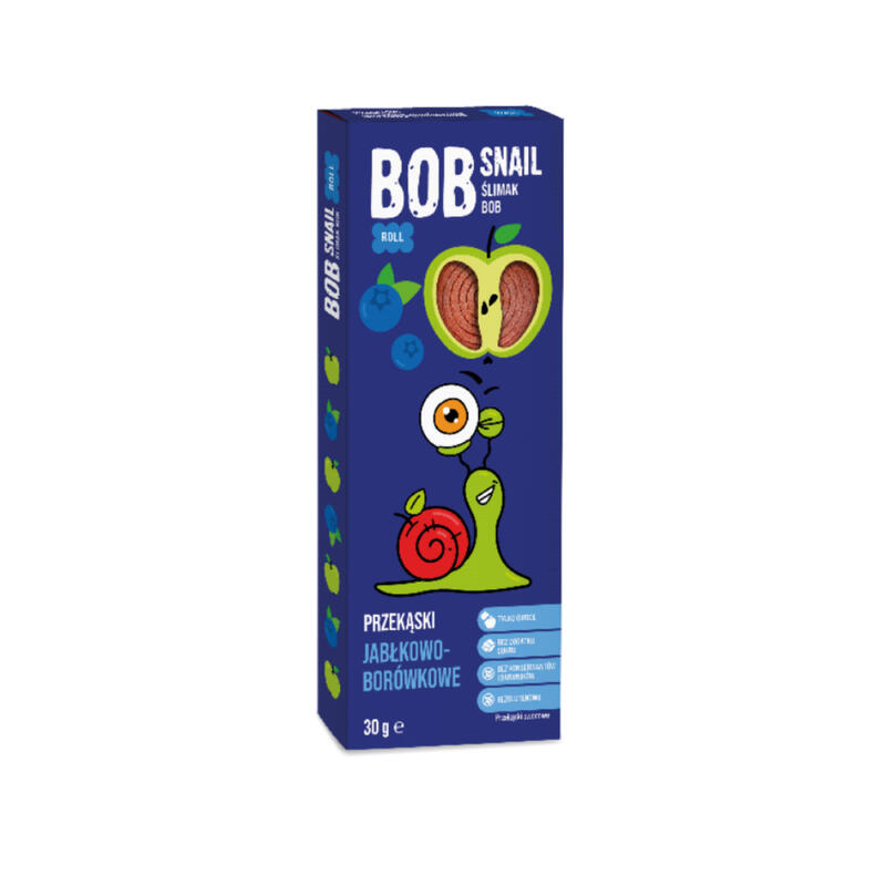 Przekąska owocowa jabłko-borówka Bob Snail 30g