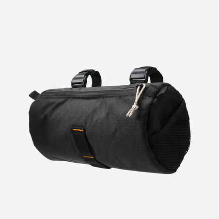 Dviračio vairo krepšelis HB100, 2,5 l, juodas