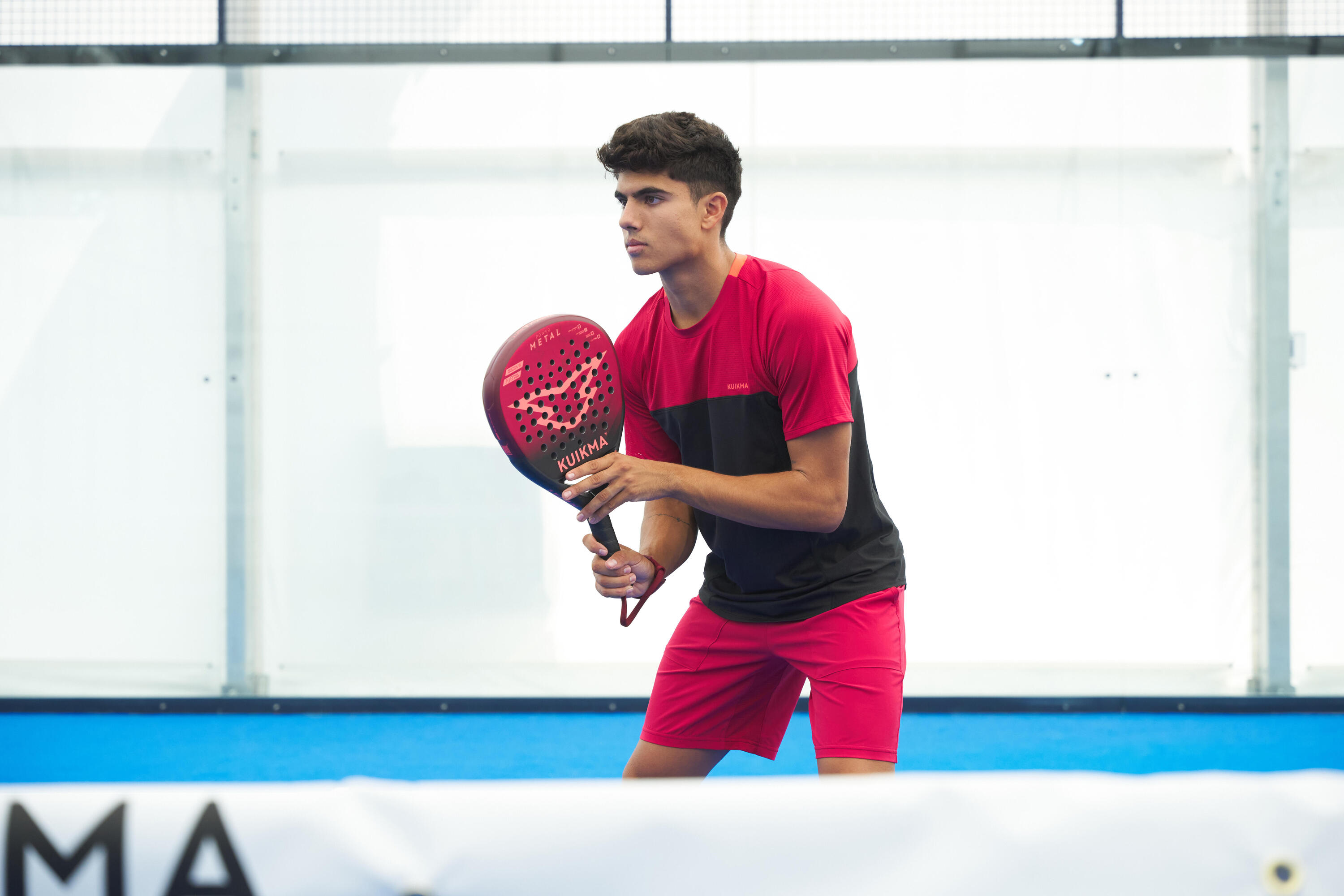 Short de padel respirant Homme - Kuikma Dry Rouge 8/11