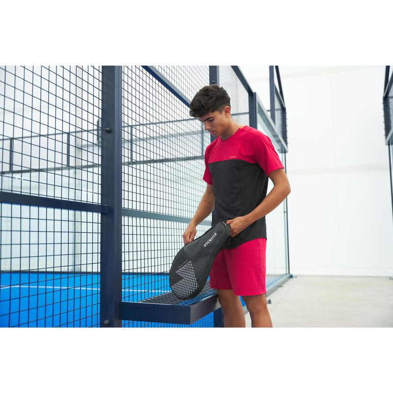 Calções de padel respiráveis Homem - Kuikma Dry Vermelho