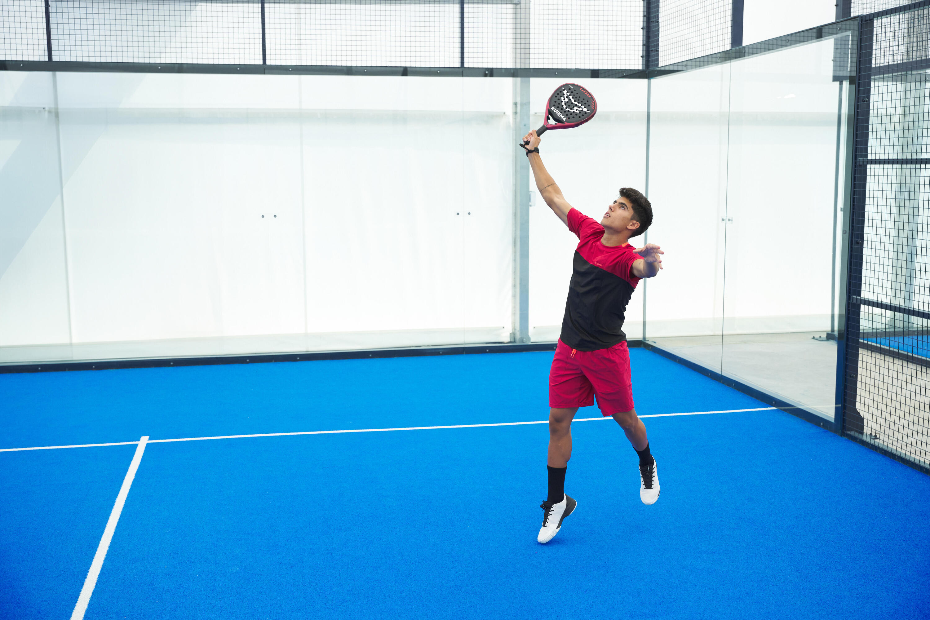 Short de padel respirant Homme - Kuikma Dry Rouge 10/11