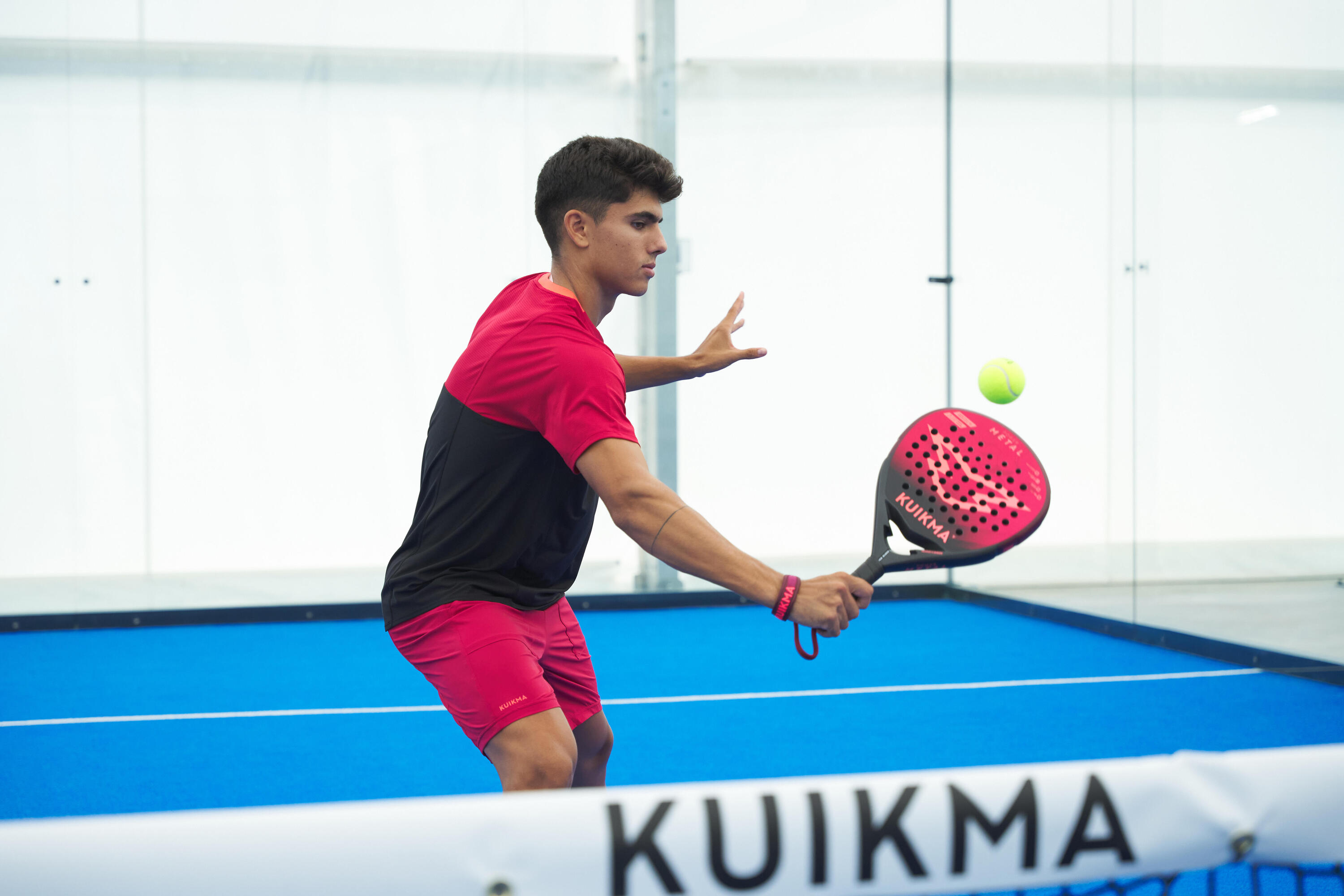 Short de padel respirant Homme - Kuikma Dry Rouge 7/11