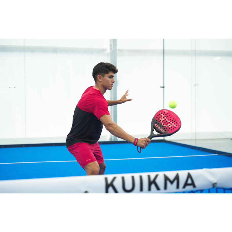 Calções de padel respiráveis Homem - Kuikma Dry Vermelho