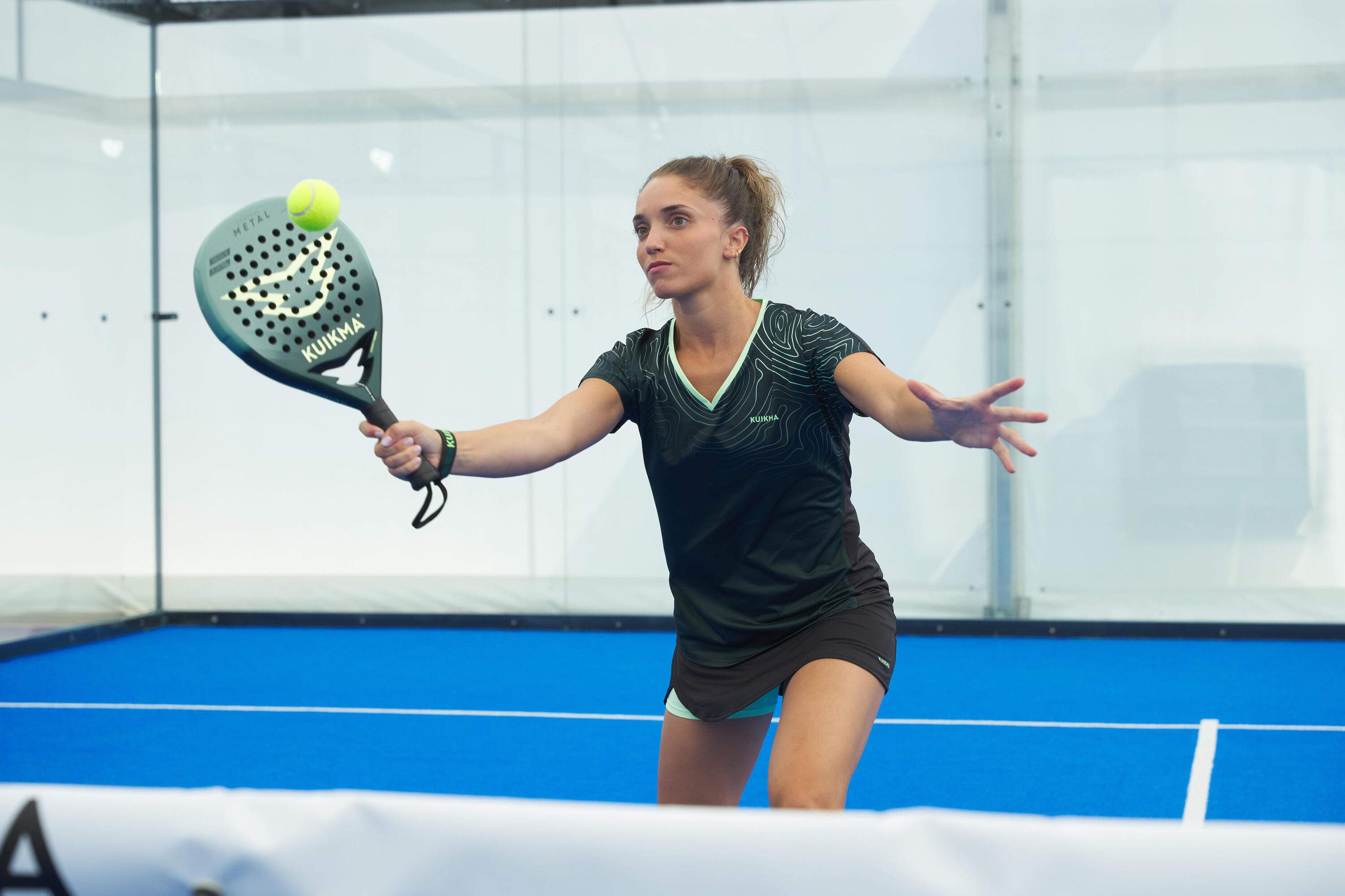 Raquette de padel adulte - kuikma control metal 14/18