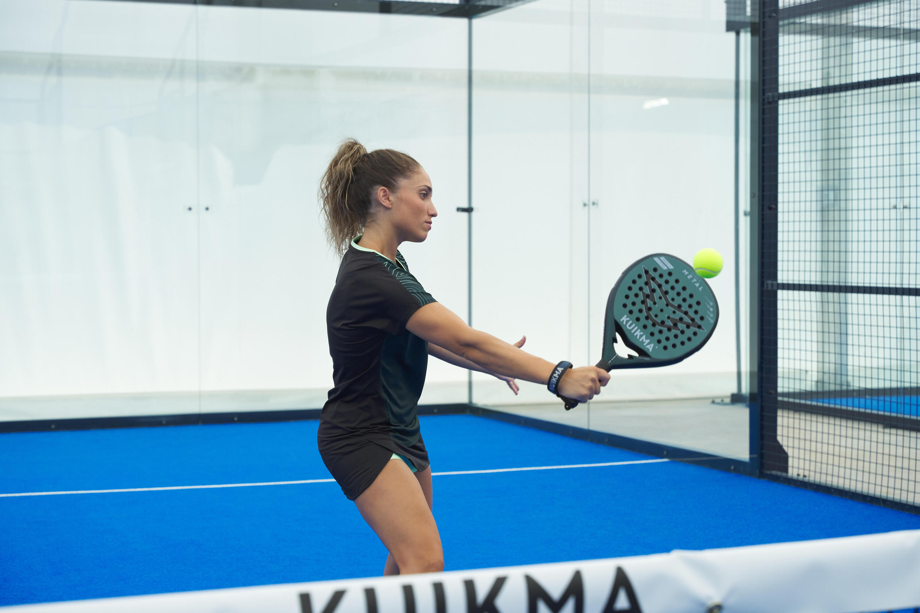 Pala de pádel Adulto - Kuikma Hybrid Metal 14/18