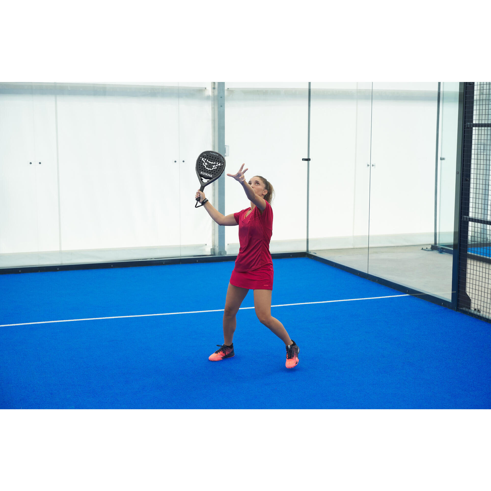 Kuikma Gonna padel traspirante da donna - Fly Coral