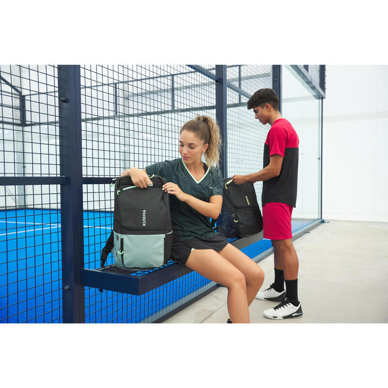 Isotherme padelrugzak 30 liter PBP Elite grijs/geel