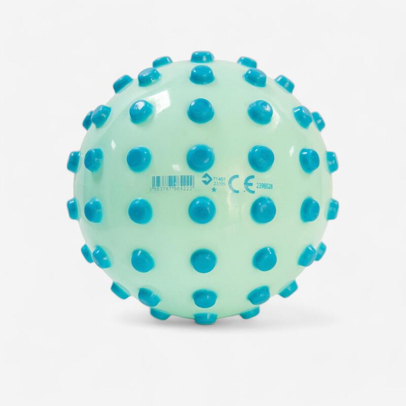 Wasserball klein mit Noppen - grün/blau 