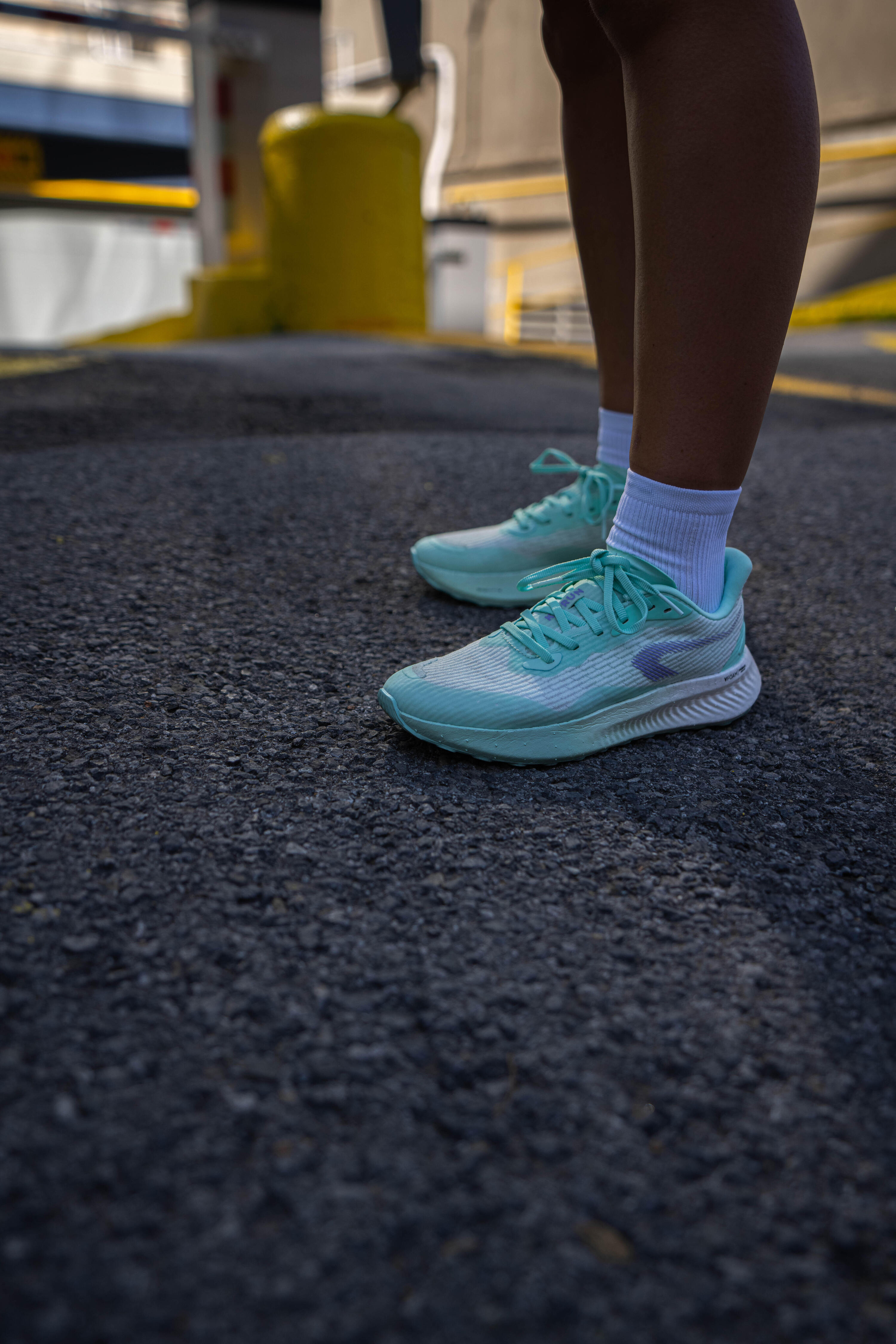 Scarpe running donna KIPRUN KD 500.3 verdi 16/19