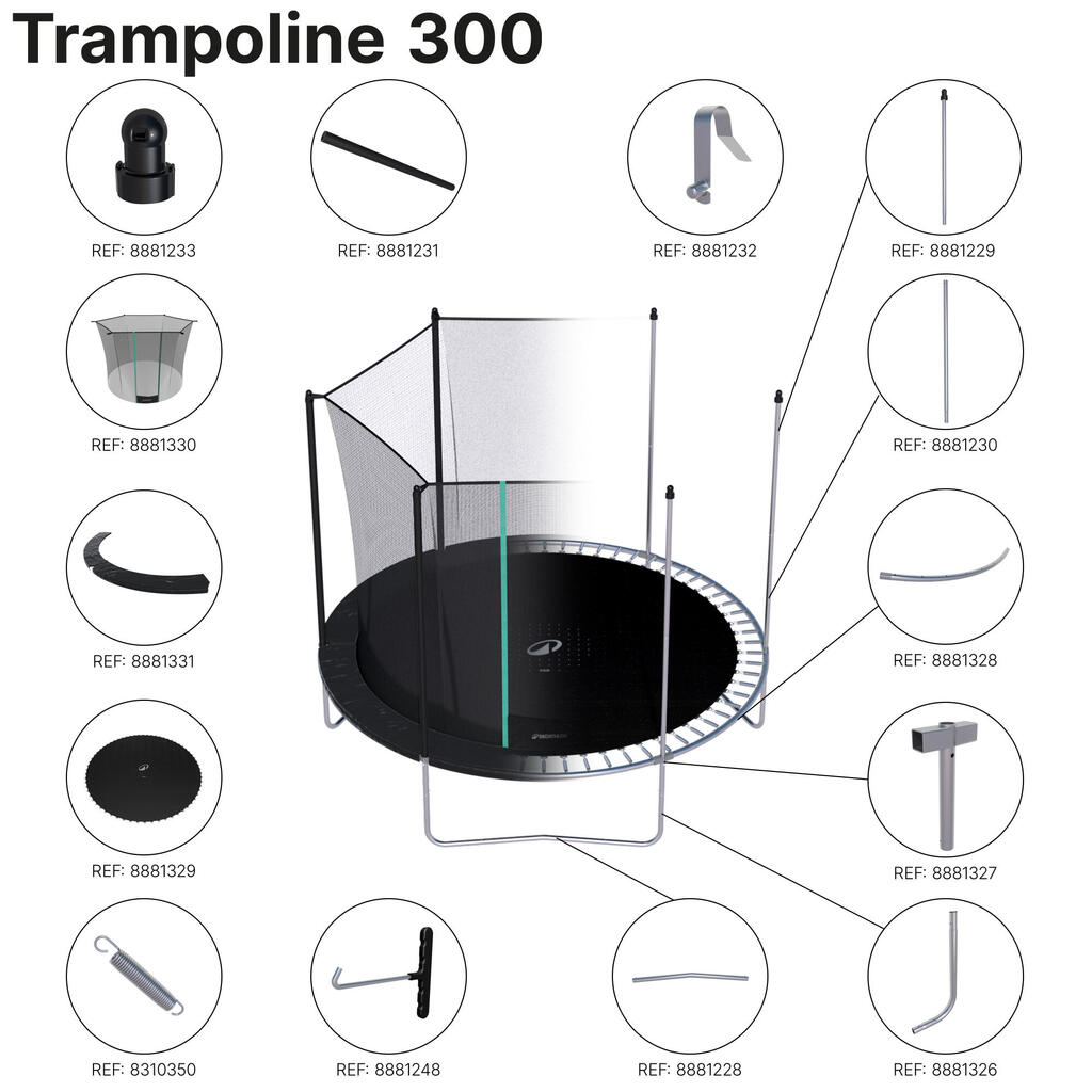 Trampolína 300 rám - náhradný diel