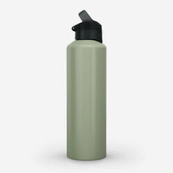 1.5L aluminium flask with quick-open cap for hiking - Khaki