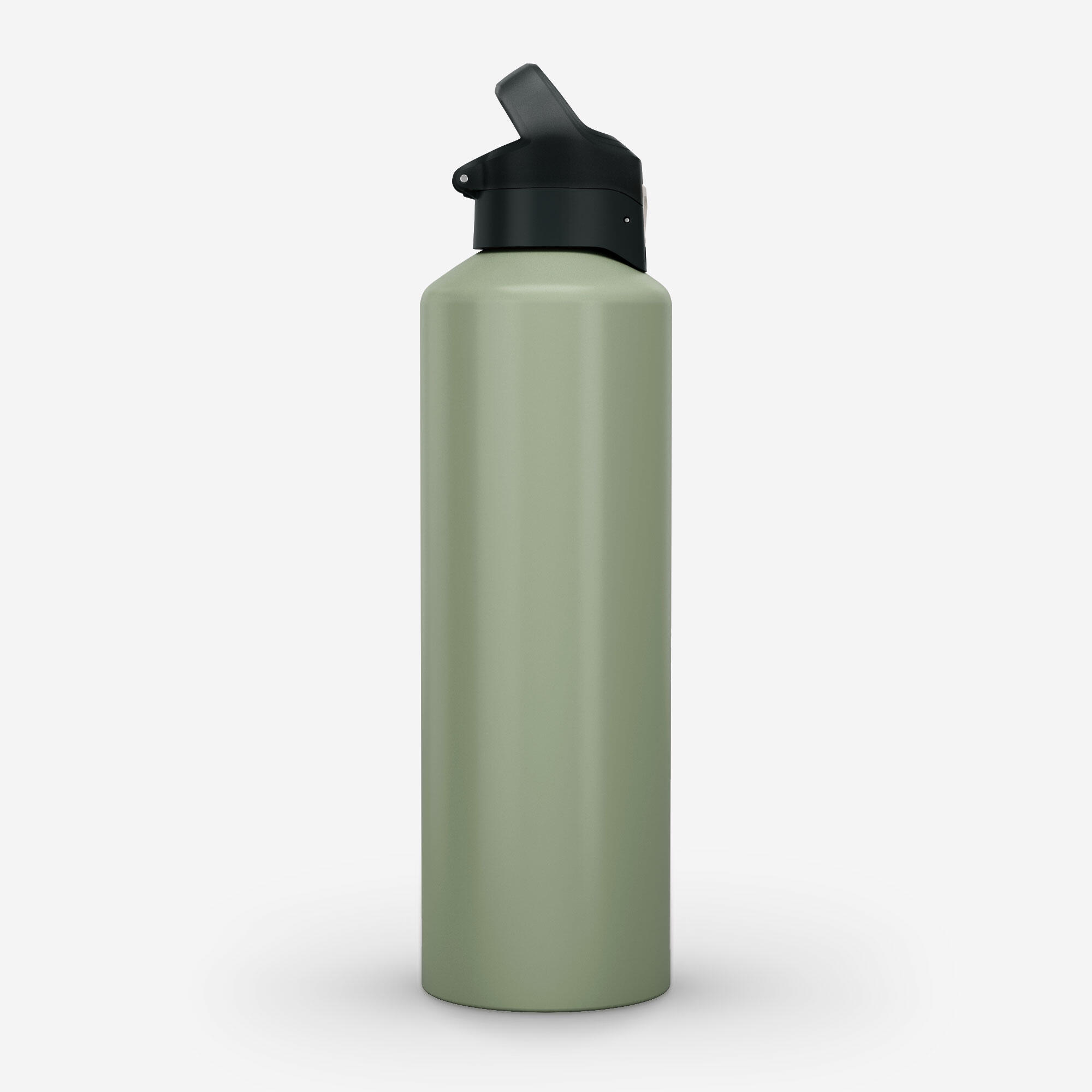 1.5L aluminium flask with quick-open cap for hiking - Khaki 12/12
