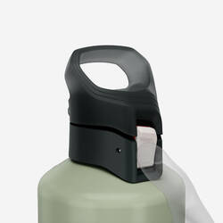 1.5L aluminium flask with quick-open cap for hiking - Khaki