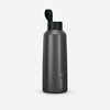 Stainless Steel Flask 1 L with screw cap for hiking - Grey