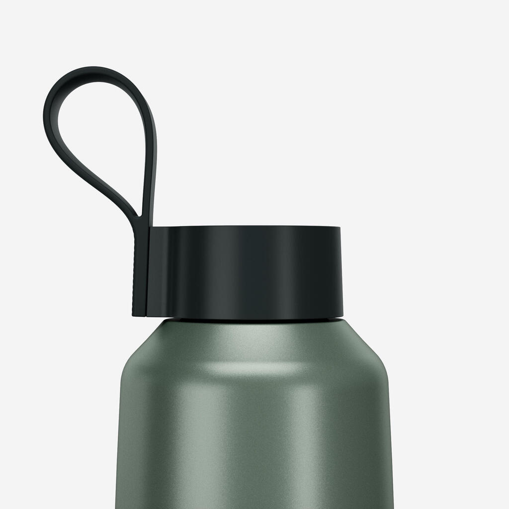 Gourde 100 inox 1l avec bouchon à vis pour la randonnée - Vert