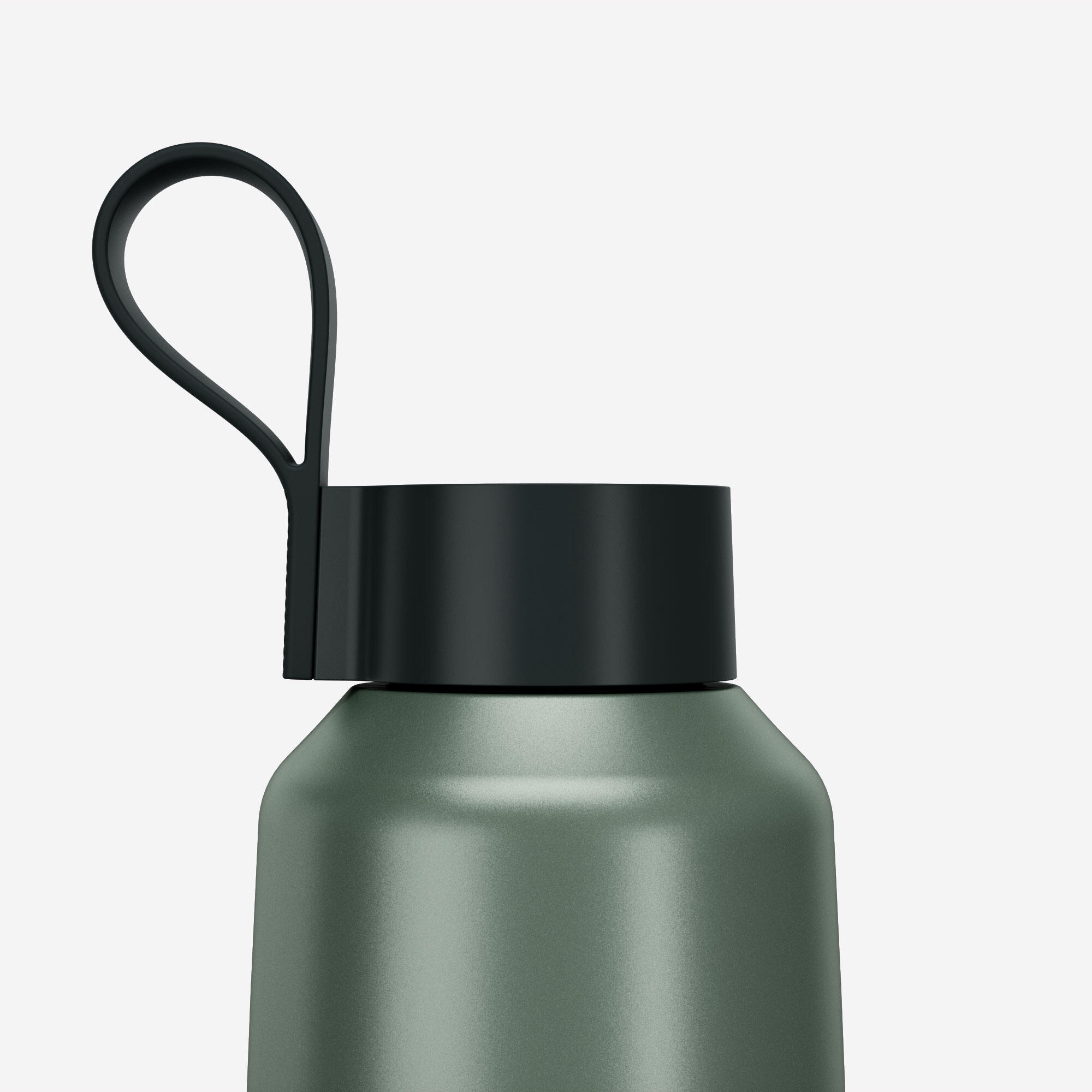 Stainless steel flask with screw cap for hiking 1 L - green 3/11