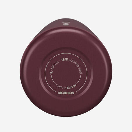 Фляга з неіржавної сталі 1 л для туризму бордова