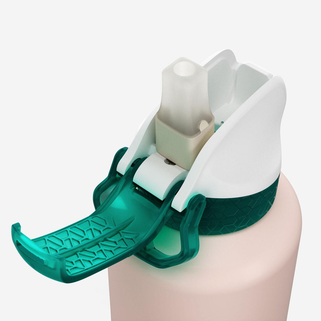 Botella de senderismo de aluminio con tapón instantáneo de 0.6 L para niños 500