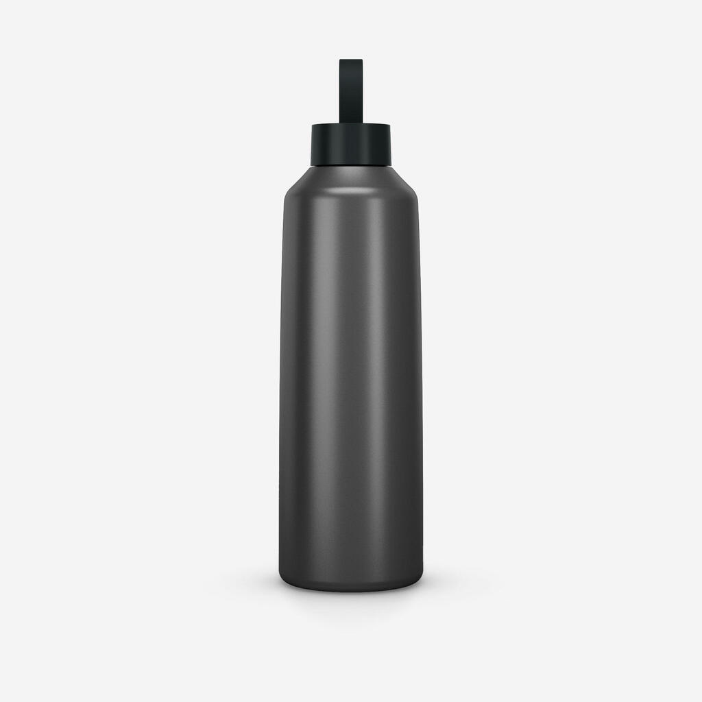 Gourde 100 inox 1,5l avec bouchon à vis pour la randonnée gris