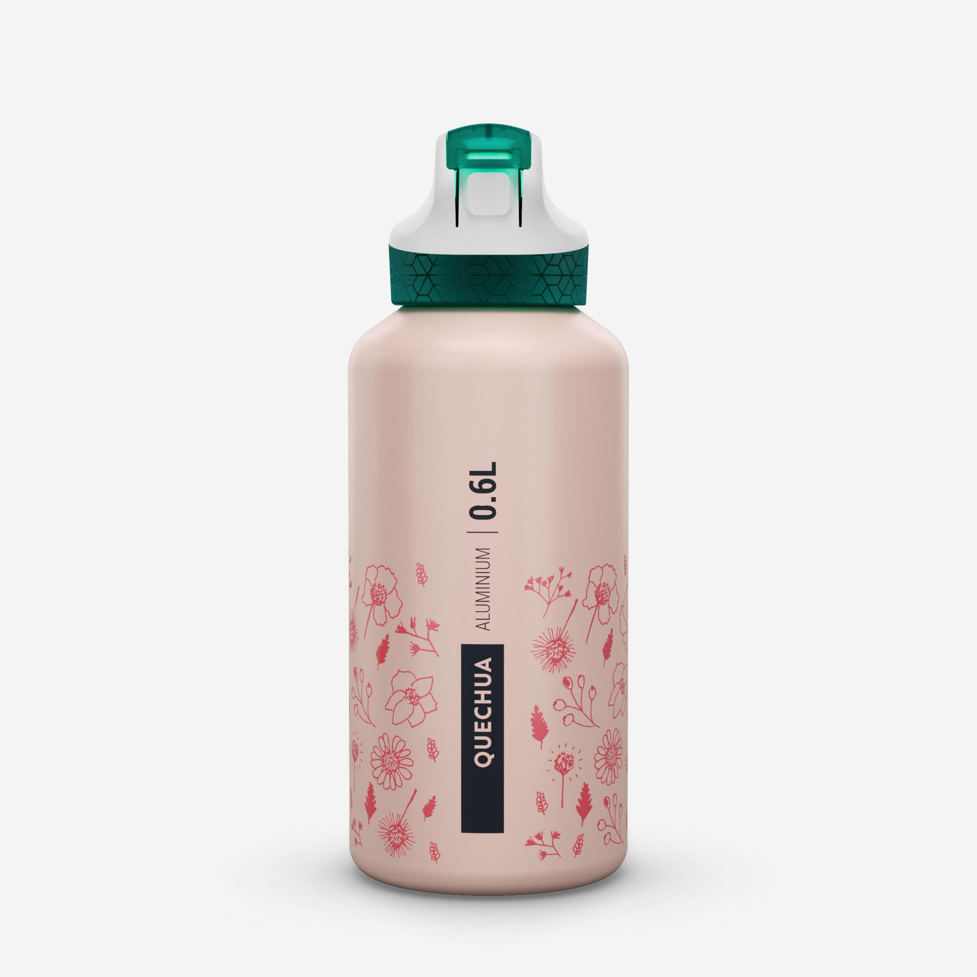Kids’ Aluminum Water Bottle 600 ml - Pink - QUECHUA