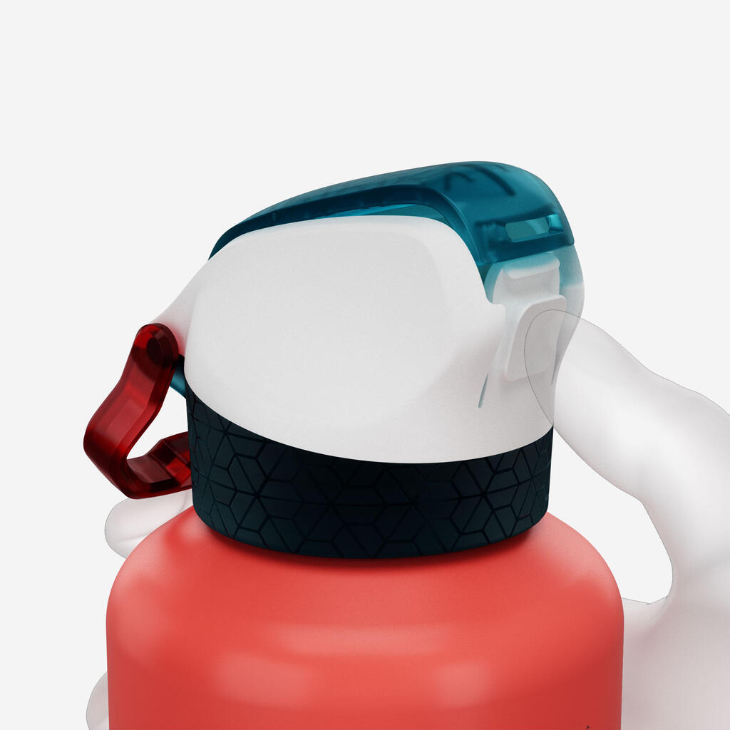 0.6 L kids’ alum. water flask 500 with instant cap, pipette & straw, for hiking