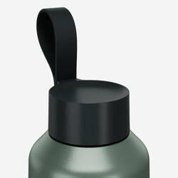 1 L stainless steel Flask 100 with screw cap for hiking - Green