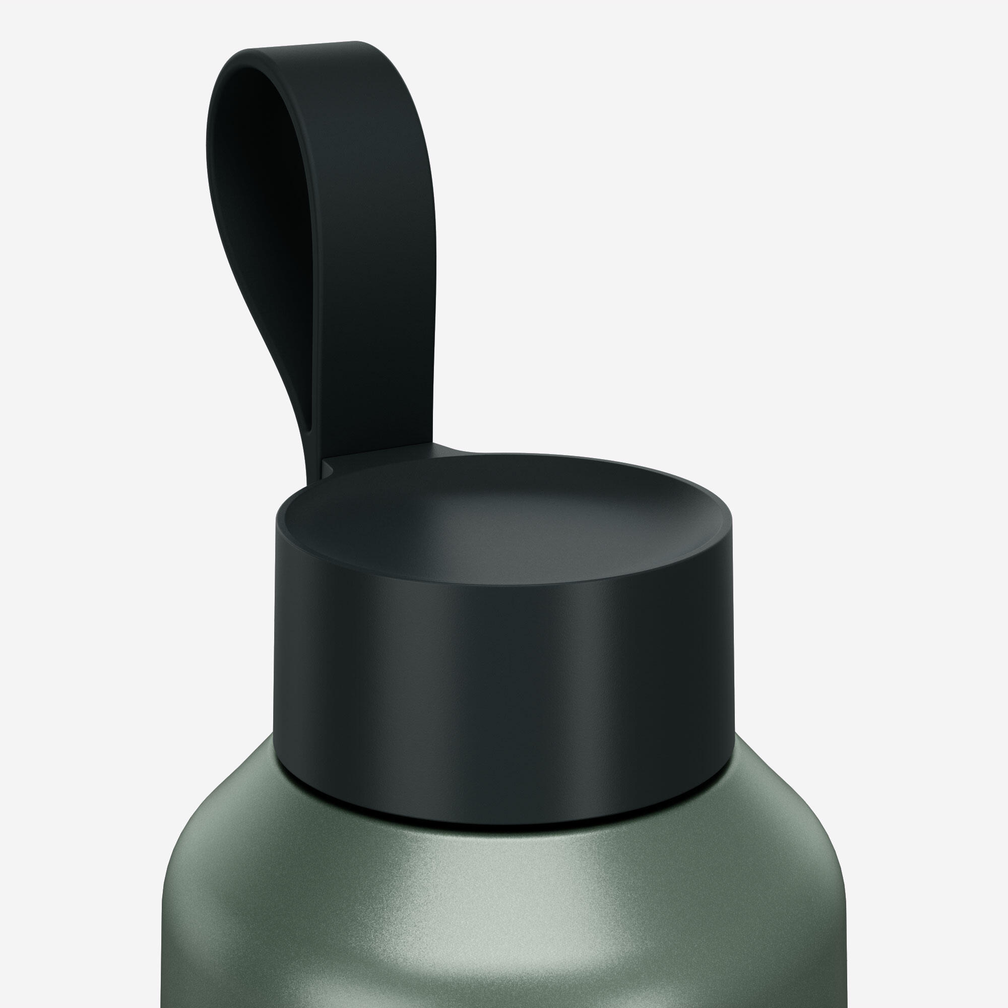 Stainless steel flask with screw cap for hiking 1 L - green 6/11