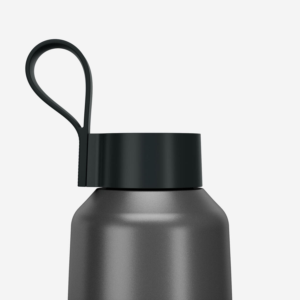 Gourde 100 inox 1l avec bouchon à vis pour la randonnée - Gris