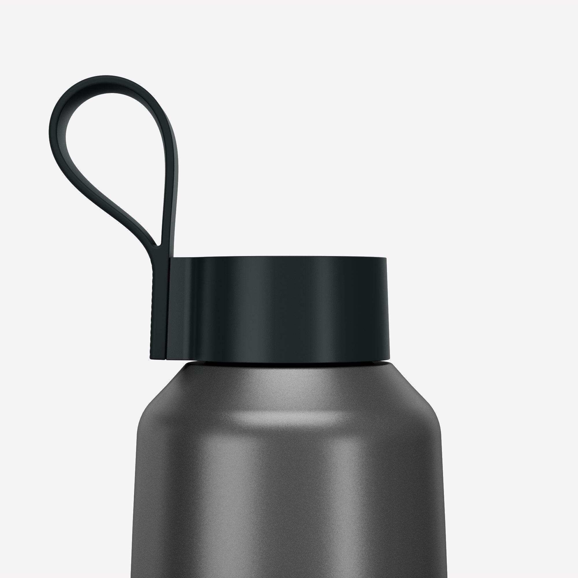 Stainless Steel Hiking Water Bottle with Screw Cap 1 L - QUECHUA