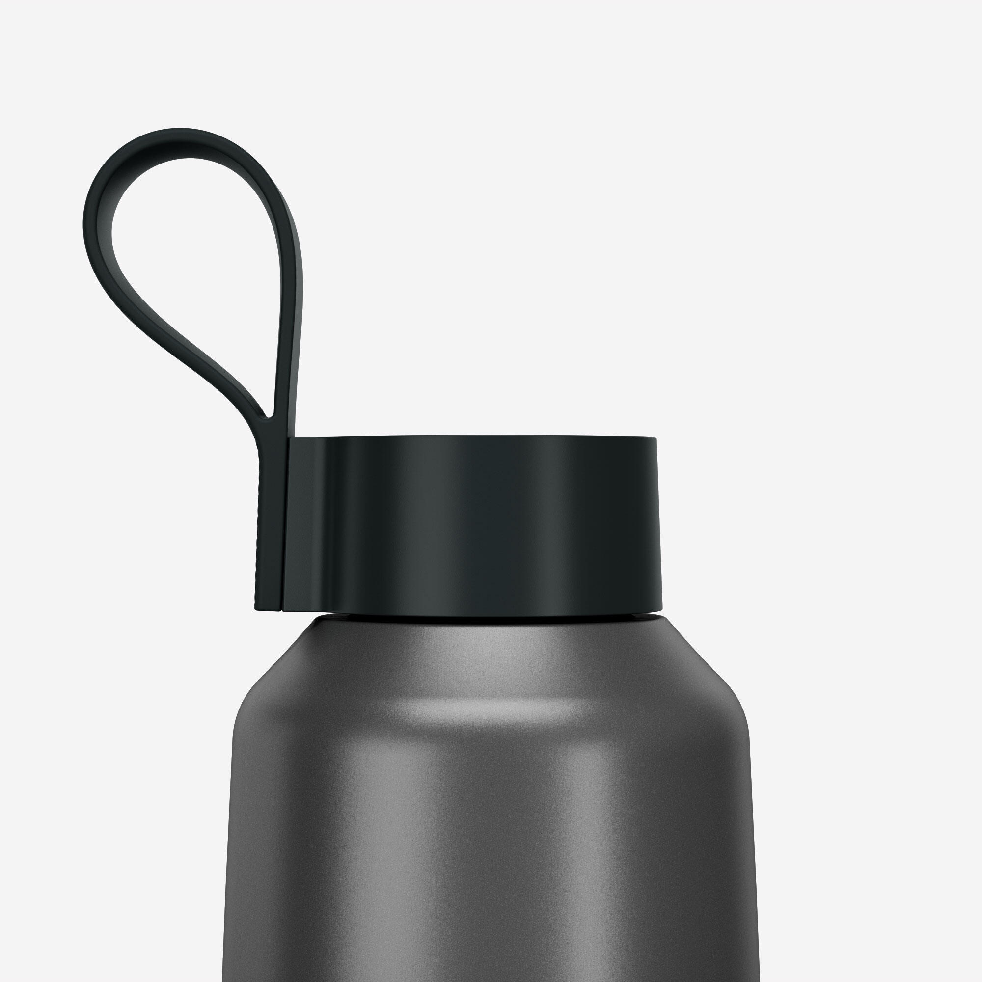 Stainless Steel Flask 1 L with screw cap for hiking - Grey 3/10
